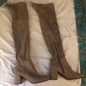 Over the knee Franco Sarto tan boot
